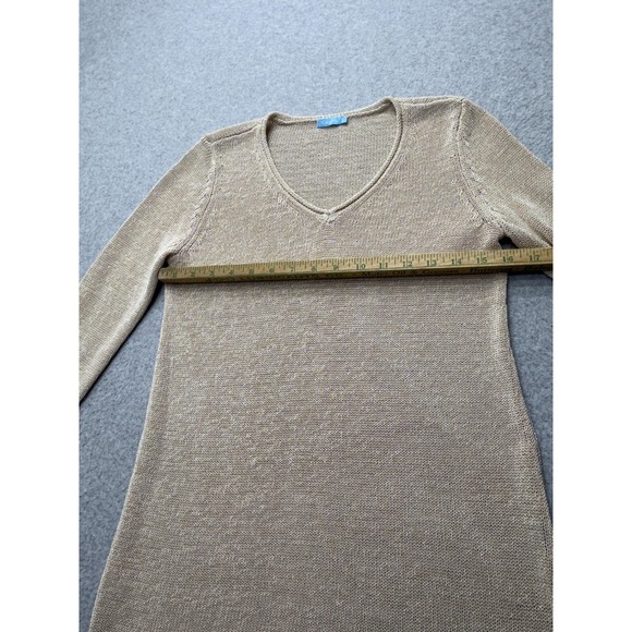 J.McLaughlin Sweater Womens XS Beige V Neck Long Sleeve Pullover Cotton Blend - Picture 7 of 12